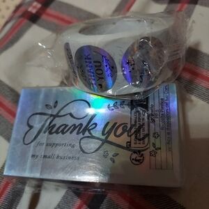 Holographic Thank You Cards and Stickers